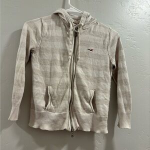 Hollister gray striped jacket size m